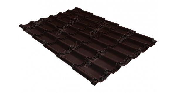Металлочерепица классик GL 0,5 Quarzit RAL 8017 шоколад Metallic купить в Егорьевске