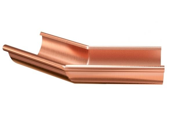 Водосток Aquasistem, система 150/100 - Угол желоба наружный медный 135° купить в Егорьевске