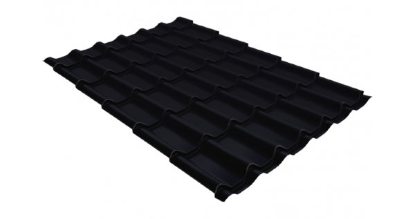 Металлочерепица классик GL 0,5 Quarzit lite RAL 9005 черный купить в Егорьевске