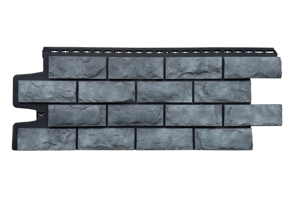 Фасадные панели Grand Line Колотый Камень Антрацит, Шов черный купить в Егорьевске